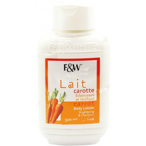 latte schiarente e idratante carota - fair & white - 500ml cosmetic